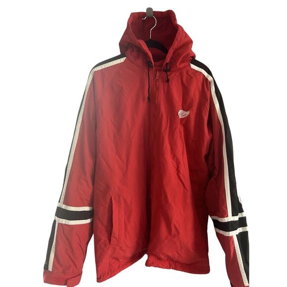 Vintage Detroit Red Wings 2XL Reversible G-III NHL Winter Jacket Coat Hood XXL - Picture 1 of 16